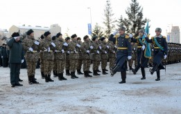 Республиканская акция «Ел Тірегі – 2019» продолжается. Молодое пополнение Вооруженных Сил приняло присягу